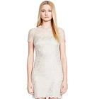 SYHA-770 Charming evening party sexy perspective short sleeve lace ladies dress