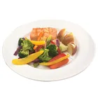 Dishwasher safe Customized logo melamine dinnerware restaurant serving plates in white