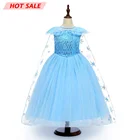 Cosplay Party Dress Up Frozen Princess Elsa Anna Fashion Dress Halloween Fairy Princess Kids Fancy Dress Costumes