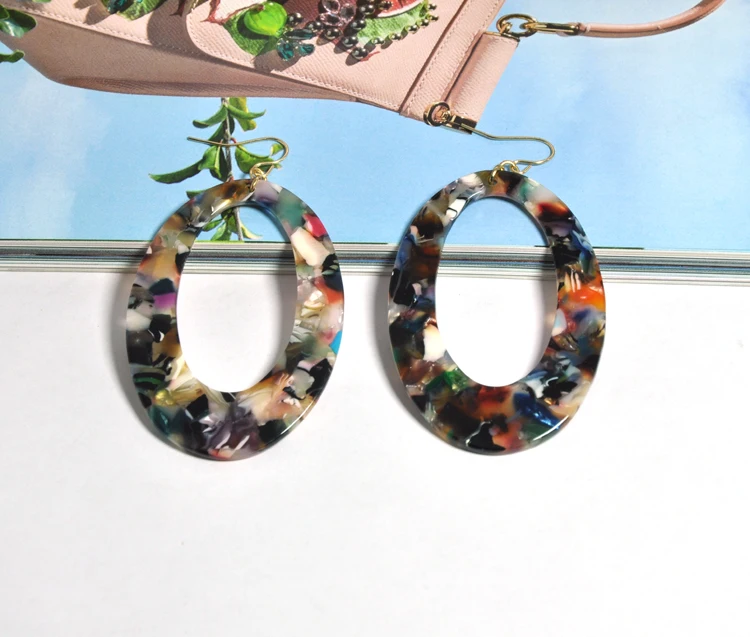 Custom acrylic hook fish ear jewelry for women 2020 bohemian earrings