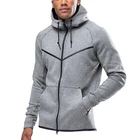 Dongguan factory mens plain hoodies custom tech fleece hoodie with raglan sleeve