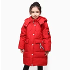 Custom 2019 Warm Down Kids Thicken Hooded Outerwear Coat Children Clothes Little Girls Jackets 10 Years