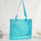 Shopping Customized Colorful Pvc Tote Bag Hot Sell Fashion Luxury Transparent Colorful PVC Shopping Tote Bag