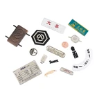 Rectangle Garment Accessories Hardware Sewing Gold Metal Engraving Label For Shirts Handbags Garment