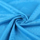 Weft Factory Blue Knitted Jacquard Clothes Polyester Spandex Stock Lot Fabric