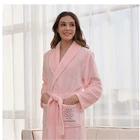 Luxury Printed Male Female Plus Size Fleece Plush Bath Robe Bathrobes