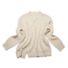 Womens unique design 100% pure cashmere long sleeved sweater for lady