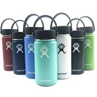 Hot Sale bpa free painted 32oz 40oz double wall insulated hydro 304 stainless steel flask wide mouth with straw
