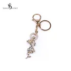 High Grade New Diamond Gold Graceful Ballet Keyring Purse Handbag Charm