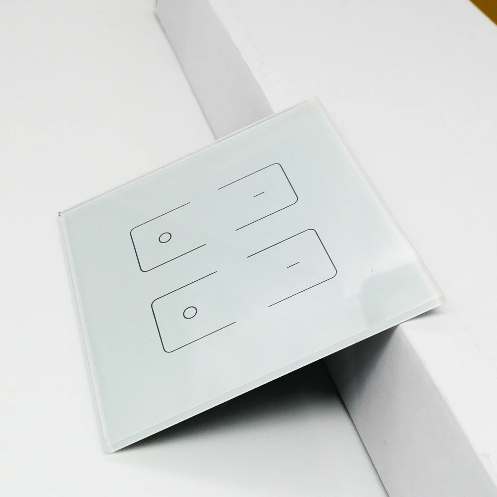 Glass Plate Factory Custom Large Touched Silk Screen Switch White Coated Film Glass Plate