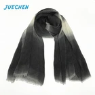 Hot fashion gradient color scarf ladies scarf shawl cotton scarf with printing