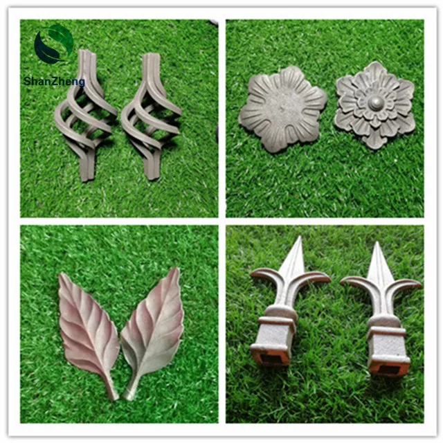 Stamped or cast Iron Leaves or Flower Ornaments for Wrought iron Window Guard Gate Decorative Parts