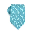 New Design Simple Style Tie Blue Graffiti Spot Printing Kravat Custom Holiday Ties Men