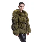 QIUCHEN- QC1820 FREE SHIPPING new arrival real fox fur coat silver fox jacket women fluffy fur coat wither OUTERWEAR