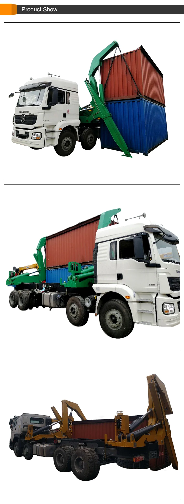 LOW price howo 30 ton capacity side loader truck trailers