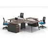 Commercial office furniture 90 degree office workstation for 4 people