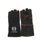 HUARUI 14'' High Quality Cowhide Leather Safety Glove Welding Glove For Sale