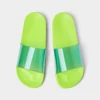 2019 Newest blank plain colorful transparent upper unisex custom slide sandal slipper
