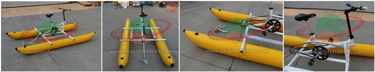 Funny inflatable water bike with tube Inflatable floating water bike tube