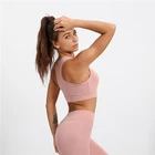 Hot Sale Beautiful Pink Color Sexy Girls Women Gym Apparel Yoga Set