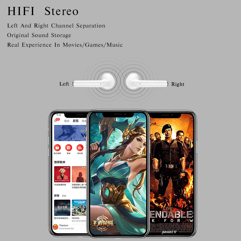 Original headphones wholesale 5.0 wireless i7 mini TWS blue tooth earphone - ANKUX.COM