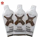 Reusable PVC travel wine whisky bottle plastic protector sleeve bag leakproof wine packing bag