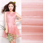 Pure natural dyeing 6mm 140cm 100% silk organza fabric for dress