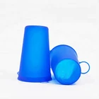 BPA sport water drinking reusable folding mug silicone foldable travel coffee cup