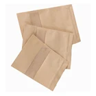 Snack Packaging Pouch Stand Up Zipper Kraft Paper Sachet With Clear Window%