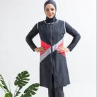 MOTIVE FORCE Long Sleeve Muslim Swimsuits In 4pcs Muslim Popular Dubai Patchwork Women Wear Swim Suit