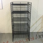 5 Tiers Metal Mesh Gird Panel Wire Display Shelf