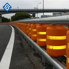ISO standard PU and PVC safety roller crash barrier south korea rolling barrier system