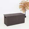 285L Waterproof Bench Deck Box Garden Plastic Outdoor Storage Box