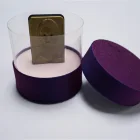Custom Handmade simple Cardboard Round transparent gift tube box