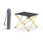 High Quality Lightweight Portable Aluminum Camping Wood Small Folding Table