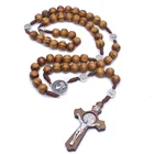 Rosary Catholic Rosary Necklace Handcrafted Wooden Cross Necklace Religious Jewelry