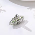 Ring Stone Rings Luxury Custom Natural Chrome Diopside Sterling Silver Ring Women Peridot Stone Rings