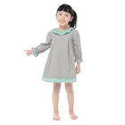 Beautiful Children Clothes Party Dresses Linen Cotton Baby Girls Dress In Long Sleeve For Winter