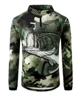 Outdoor Sportswear Breathable Bass UV Protection Fabric Sublimated Custom long sleeve outdoor fishing shirt manufacturers