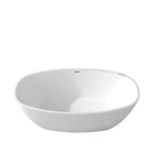 Hotel standard new oval shaped acrylic resin marble solid surface bath tub
