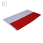 Custom cheap embroidered 150x90 national country polish flag