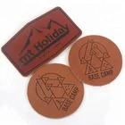 Cheap Labels Maker Sew on Design Custom Embossed Brand Name Logo Soft Real Leather Patches for Hats