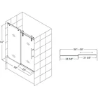 Shower Glass Bathroom Glass Door Hotel Bathroom Shower Door 10mm Tempered Clear Glass Sliding Bathtub Shower Glass