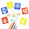 Eco-friendly 6 Pcs Set Diy Template Plastic PP Material Christmas Stencil