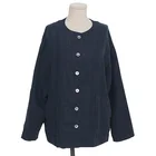 Round collar dew neck loose cotton jackets, 2019 small and pure and fresh the air conditioning coat jacket
