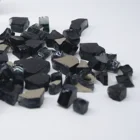 Black reflective broken glass fire glass fire pit tempered glass for Fireplace Heater decoration 1/2''
