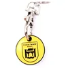 Personalized Supper Market Metal Trolley Coin Keyrings With Logo