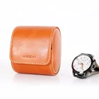 Custom Luxury Leather Watch Storage Box Travel Single Watch Case Watch Gift Box