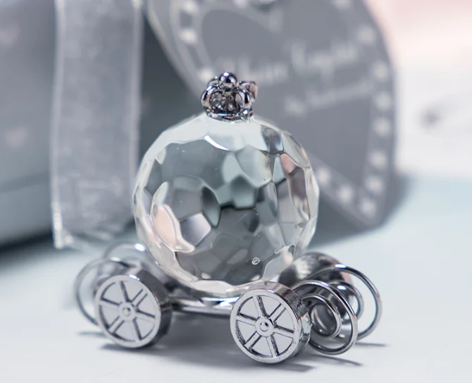 wedding gift packaging with ribbon baby crystal carriage for