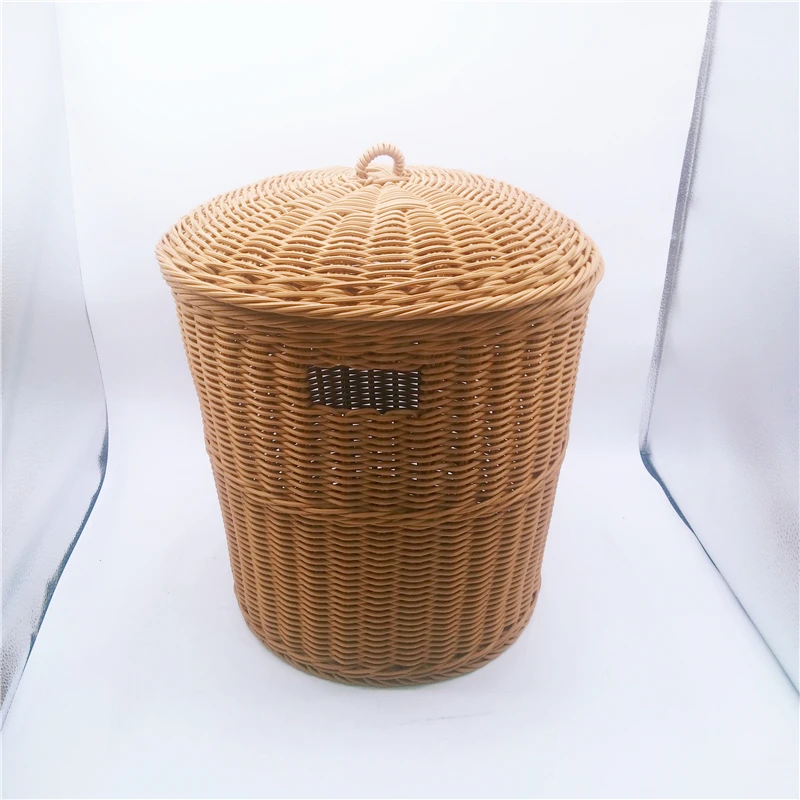 manual pp wicker hamper basket